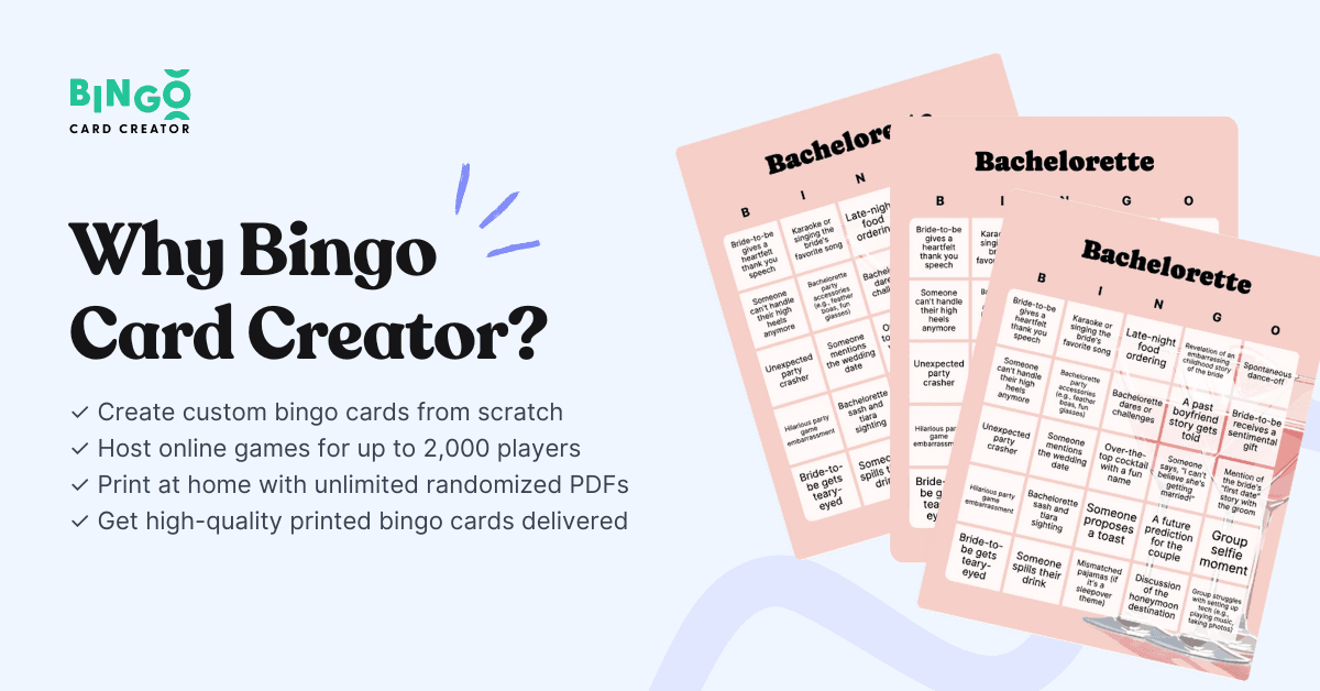 bachelorette bingo cards