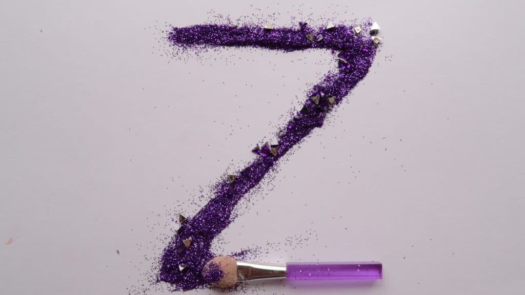 purple and white stick with white background